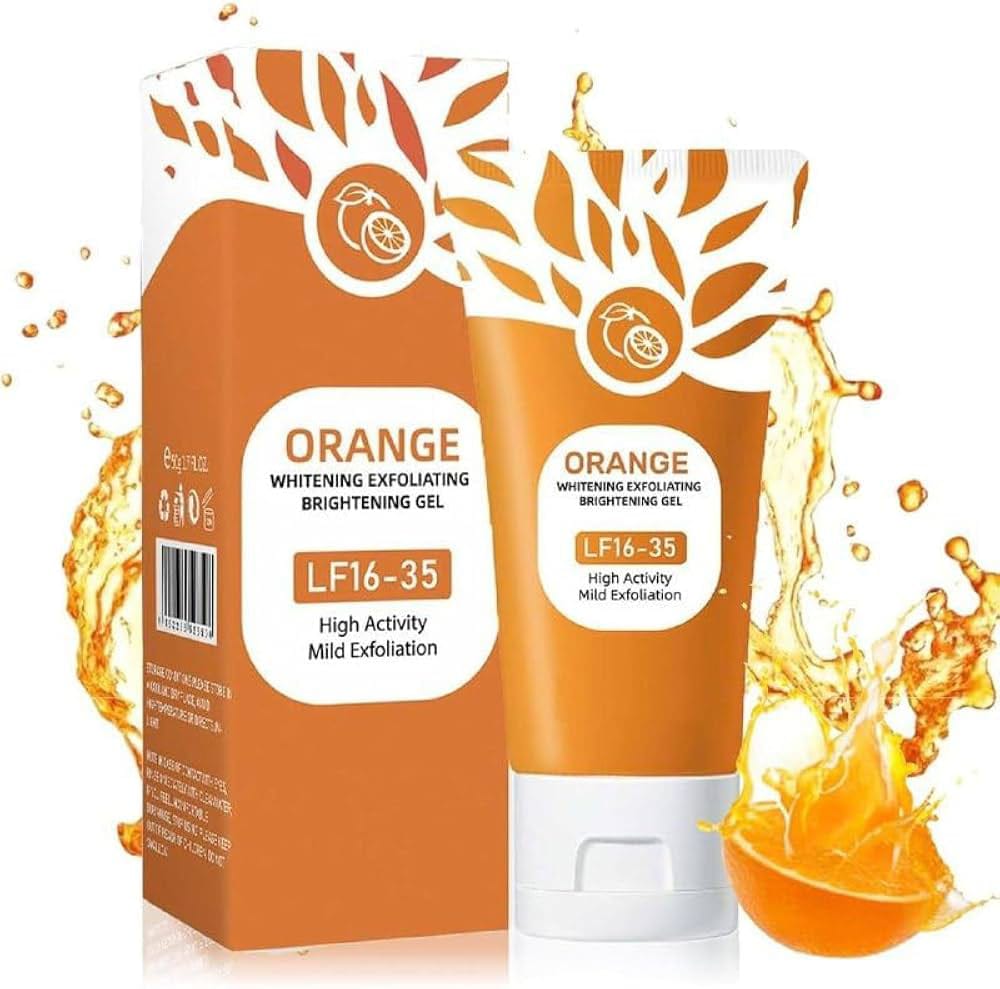 Orange Whitening Exfoliating Brightening Gel (LF16-35) - Gentle Facial Scrub