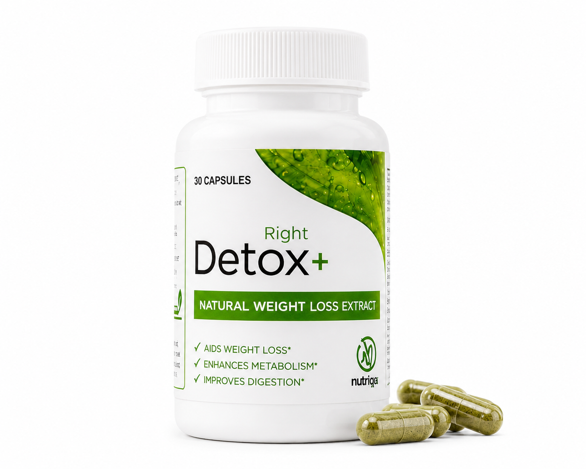 Detox Right by Nutright | 100% Organic & Plant-Based Formula | Daily Detox & Premium Herbal Support