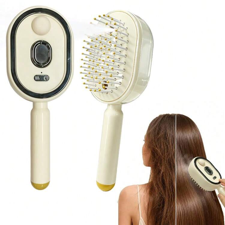 Electric Steam Hair Brush - Anti-Frizz Steam Hair Straightener & Massager Comb