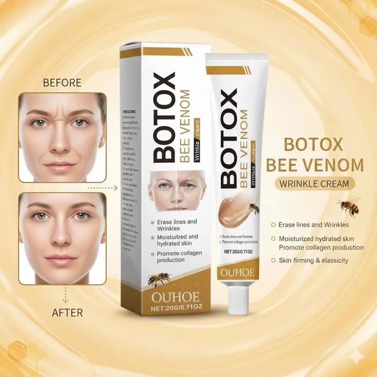 Botox Bee Venom Anti-Wrinkle Face Cream - Collagen Boosting & Hydrating Skin Care