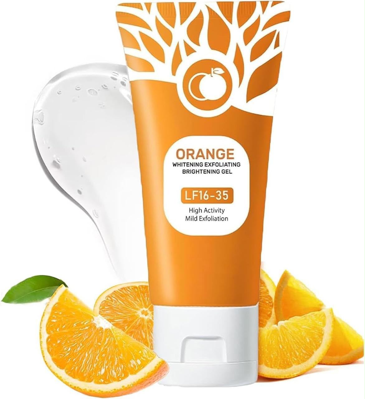 Orange Whitening Exfoliating Brightening Gel (LF16-35) - Gentle Facial Scrub