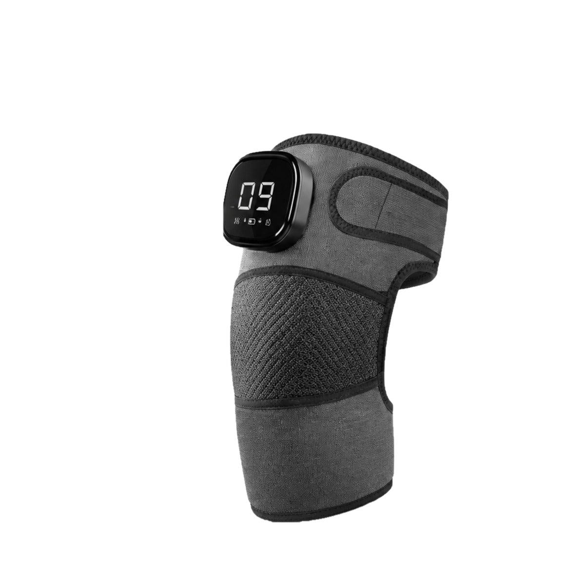 GI Fever Knee Massager – grey knitted knee wrap with LED touch panel